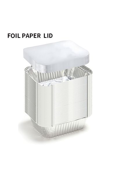 Choice 50pcs 400ml with lid 400ML NO.2 Aluminum Foil Pans Containers 1LB Oblong Pans (5"x4") - Perfect For
