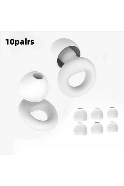 Choice 10sets White HUAK Quiet Ear Plugs for Noise Reduction for Sleeping Silicone Ear Plugs for Swimming M