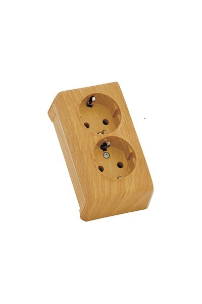 Viko by Panasonic Double Schuko Socket Vera Beech VIKO