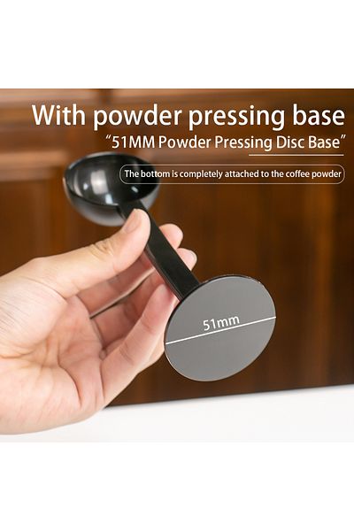 Choice spoon Black long handled coffee spoon, multifunctional plastic coffee measuring and tamping spoon, p