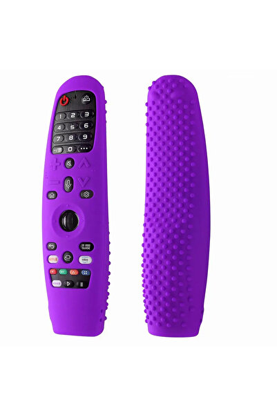 Choice غطاء جهاز التحكم عن بعد من السيليكون الناعم باللون الأرجواني، مقاوم للصدمات، ملحقات بديلة لجهاز تلفزيون LG الذكي