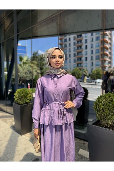 butik hira Skirted Shirt Suit
