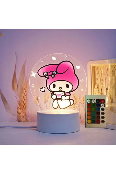 ILUMISHOP LED Night Light, My Melody, 16 Colors, with Remote Control, Ambient Light