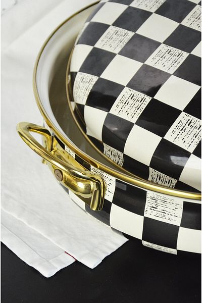 PONCİKPAZAR Elite Class 26 cm Checkerboard Pot