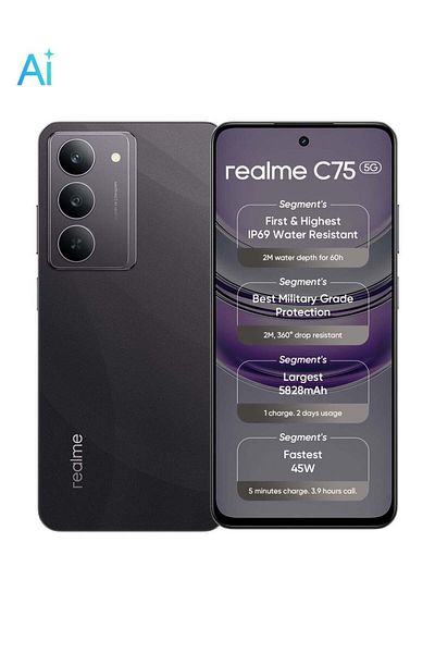 realme C75 5g Dual Sim 8gb Ram 256gb Storm Black - Middle East Version