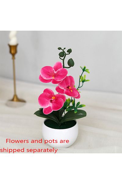 Choice B Simulated Butterfly Orchid Potted Artificial Flower Bonsai Plants Outdoor Indoor Office Home Wedd.