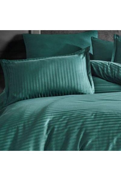 Pucioasa Set 2 fete de perna damasc din bumbac 45x45cm, verde petrol