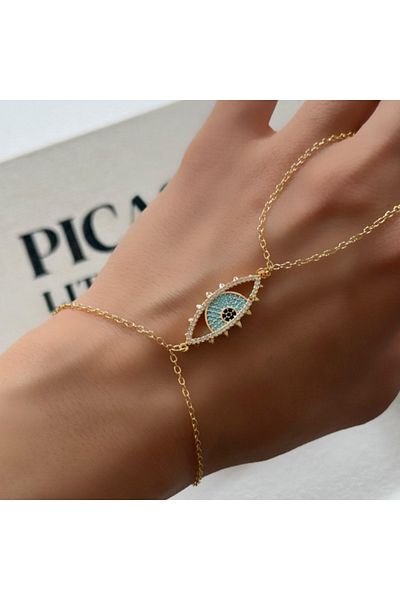 AychaAksesuar Imported Vip Blue-Eyed Stone Shahmeran