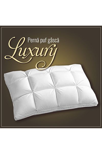 Pucioasa 100% natural goose down pillow, 50x70cm, Sulfur, white