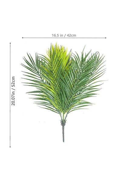 Choice XSWK-9Y-51-2T19 53-123cm Artificial Palm Tree Tropical Fake Plant Green Plastic Palm Leaf Branches