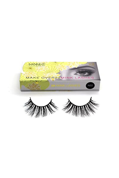 Makeover22 3D Mink Fake Eyelashes Black N22