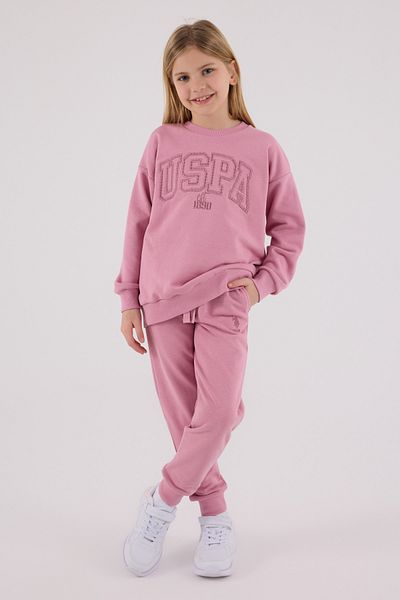 U.S. Polo Assn. Σετ αθλητικής φόρμας με άδεια για κορίτσια κάτω από 2 τεμάχια