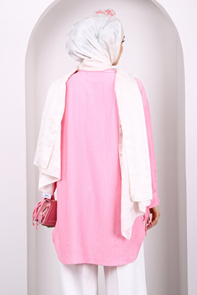 İmajButik Pink Sleeve Tie Tunic