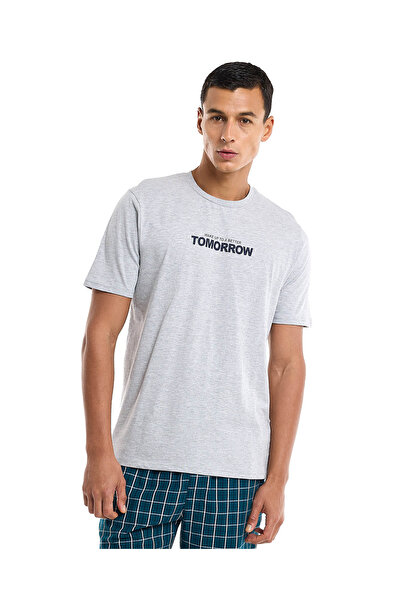 R&B Anthra Melange MNW- KNITTED TEE WOVEN SHORTS-S-XXL