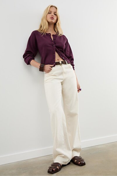 Stradivarius Reglan Kollu Düğmeli Örgü Ceket