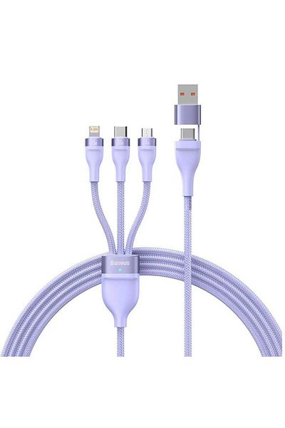 Baseus Cable 3 In 1 Flash Series 2 Cass, 100w, 1.2m, Purple
