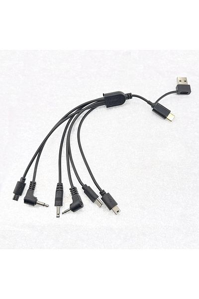 Choice USB A-C to 6 in 1 Multi Charging Cable USB A C to Type-C/Micro USB/Mini USB Cord USB to Aux DC 2.5mm