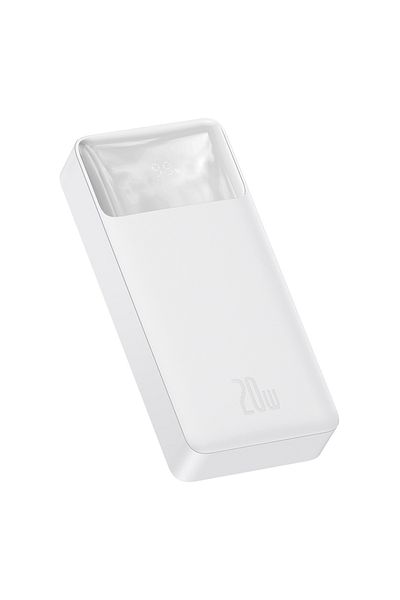 Baseus Power Bank Ppbd, 10000mah, 20w, 2x Usb, Usb-c, Micro-usb, White