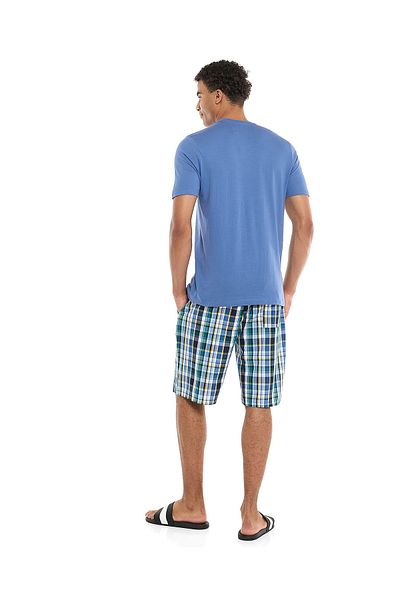 R&B Blue MNW- KNITTED TEE WOVEN SHORTS-S-XXL