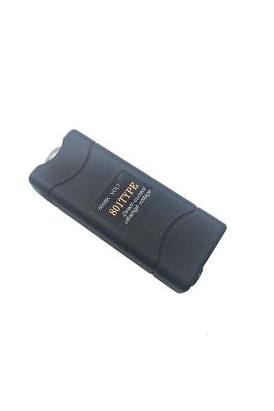 dalimag Flashlight 801 with Electroshock, Rechargeable, Plastic, Belt Clip Case, 10 cm, Black
