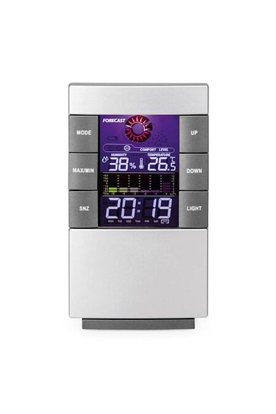 dalimag Desk Clock with 24-Hour Display, Alarm, Thermometer, Hygrometer, and Color Display
