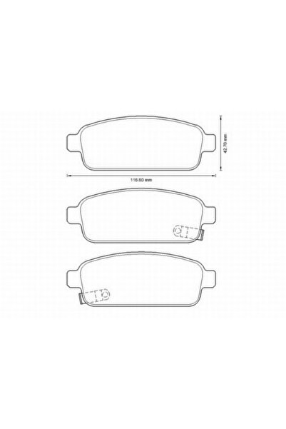 MGA فرامل خلفية - (شفروليه: كروز 09>12/ أوبل أسترا J 09>13/ موكا 12>13) (15-1...
