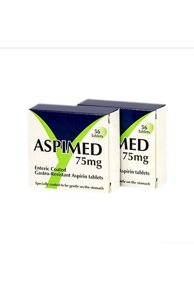 Bayer Aspimed 75 Mg Gastro-Resistant Aspirin 56 Tablets