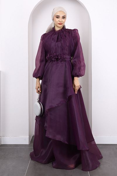 İmajButik Βραδινό φόρεμα με μπαλόνι με μανίκια