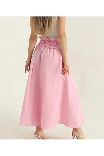 Azda Waist Elastic Poplin Women's Skirt Model Code:600