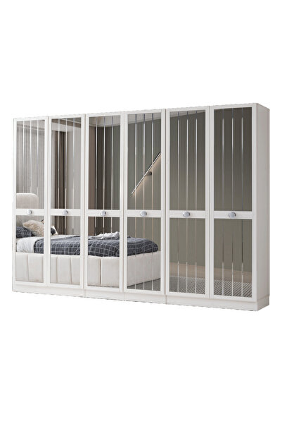 Avm 24 Hawaii 6 Kapaklı Gardırop %100 MDF |  Teslimat ve Kurulum