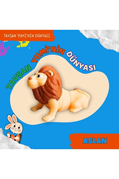 Tavşan Yumi Hareketli Aslan Oyuncağı - Eklemli Oyuncak