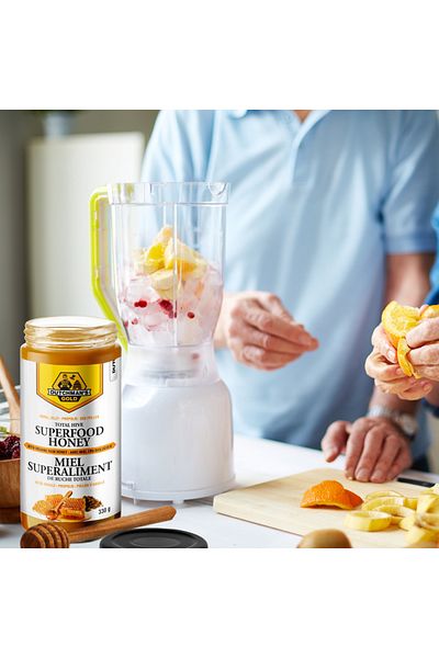 Dutchman's Gold Superfood Organic Raw Honey 330g – with Ginseng, Bee Pollen, Propolis & Royal Jelly, Brain Food