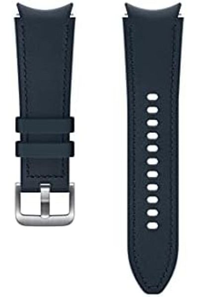 Samsung Watch Strap Hybrid Leather Band - Official Watch Strap - 20mm - S/M - Navy