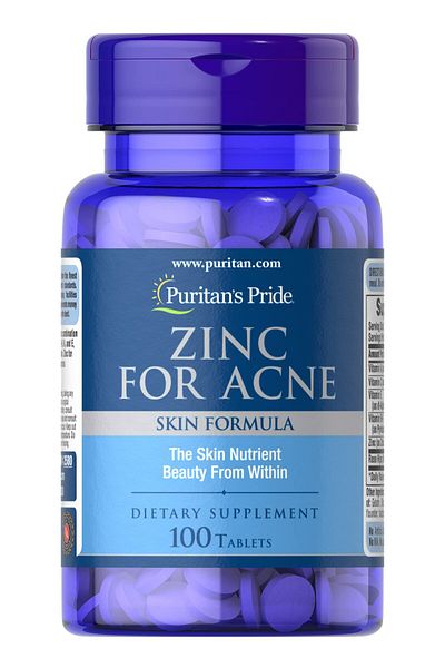 Bayer Puritan's Pride Zinc for Acne Tabs 100s
