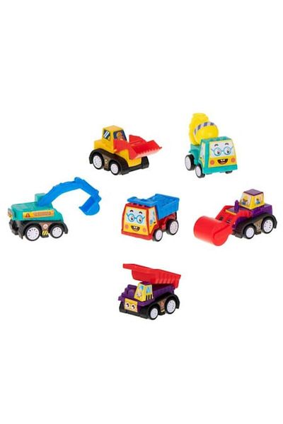 dalimag Set 6 masinute de jucarie, 5 x 1,5 cm, multicolore,