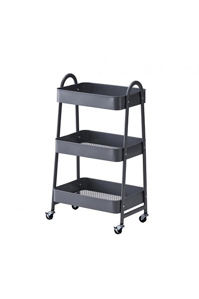 Heinner Storage trolley with 3 shelves GREY