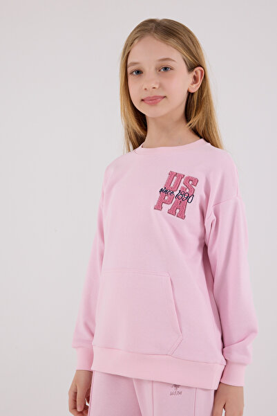 U.S. Polo Assn. Lisanslı Kız Çocuk Alt Üst 2 Parça Eşofman Takımı