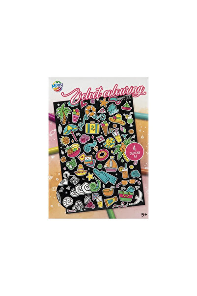 Moxy Set de colorat creativ pe fundal de catifea, Hârtie de catifea, foi cati...