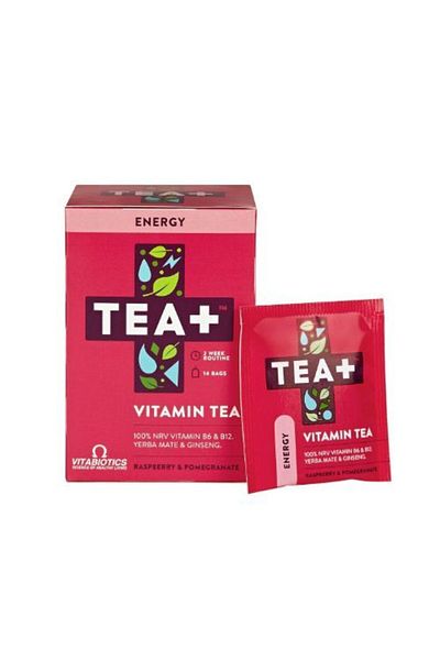 Bayer TEA+ Energy Vitamin Green Herbal Tea 14 Day Supply Tea Bags 14's