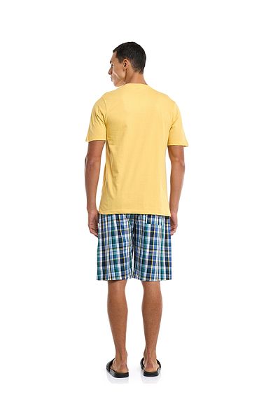 R&B Mustard MNW- KNITTED TEE WOVEN SHORTS-S-XXL