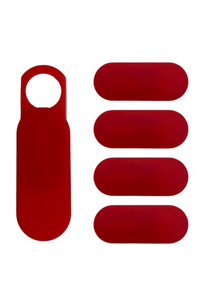 dalimag Set 5 Webcam Protectors for Laptop, Anti-spy, Red,