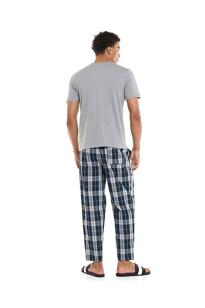 R&B Grey Melange MNW- KNITTED TEE WOVEN PANT-S-XXL