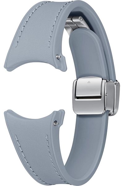 Samsung Galaxy Official D-Buckle Hybrid Eco-Leather Band (Slim, S/M) for Galaxy Watch, Blue