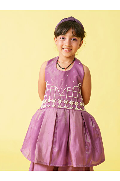 Maithili By Styli Embellished Sleeveless Top and Palazzo Set