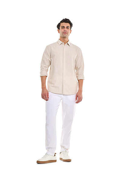 R&B قميص بيج MCF-LS-S-XXL