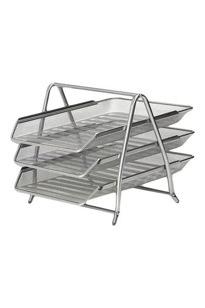 Roco 3-Tier Mesh Letter Tray Silver