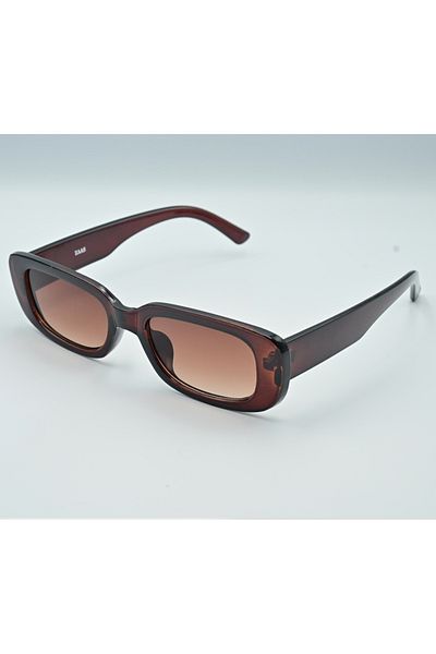 ZAAS Tortoise Shell Retro Sunglasses ‚ Small Rectangle UV400 Shades with Brown Gradient Lenses