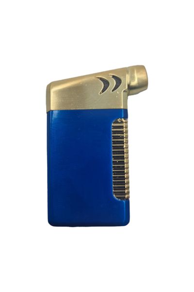dalimag Gas Lighter, unique model, metallic, Refillable, windproof, blue, 7 cm,