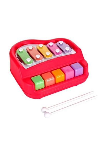 TOPI TOY 2-in-1 musical instrument, xylophone and musical piano for baby, 18 x 20 cm, multicolor, 18 months+