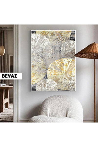 Harikabirev Amazing | Gray-Gold Color Bohemia Macro Pattern 01 | Framed Tempered Glass Table Single Vertical